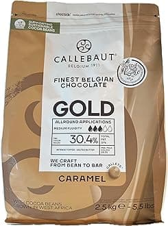 Gold Caramel Chocolate Easimelt Callets Finest Belgian Chocolate 2.5Kg