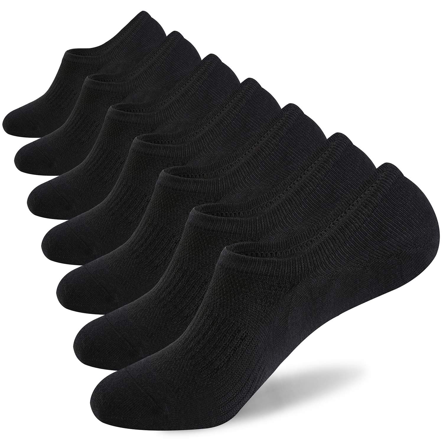 - No Show Socks Mens 7/8 Pair Cotton Thin Non Slip Low Cut Men Invisible Sock 6-8/9-11/12-14