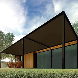 Patio Paradise 6' x 143' Shade Cloth 6/8/12 FT Sun Shade Fabric Roll UV Block Windscreen Canopy Pergola Cover Cloth Sunscreen Fabric for Outdoor Backyard Deck Porch, Brown