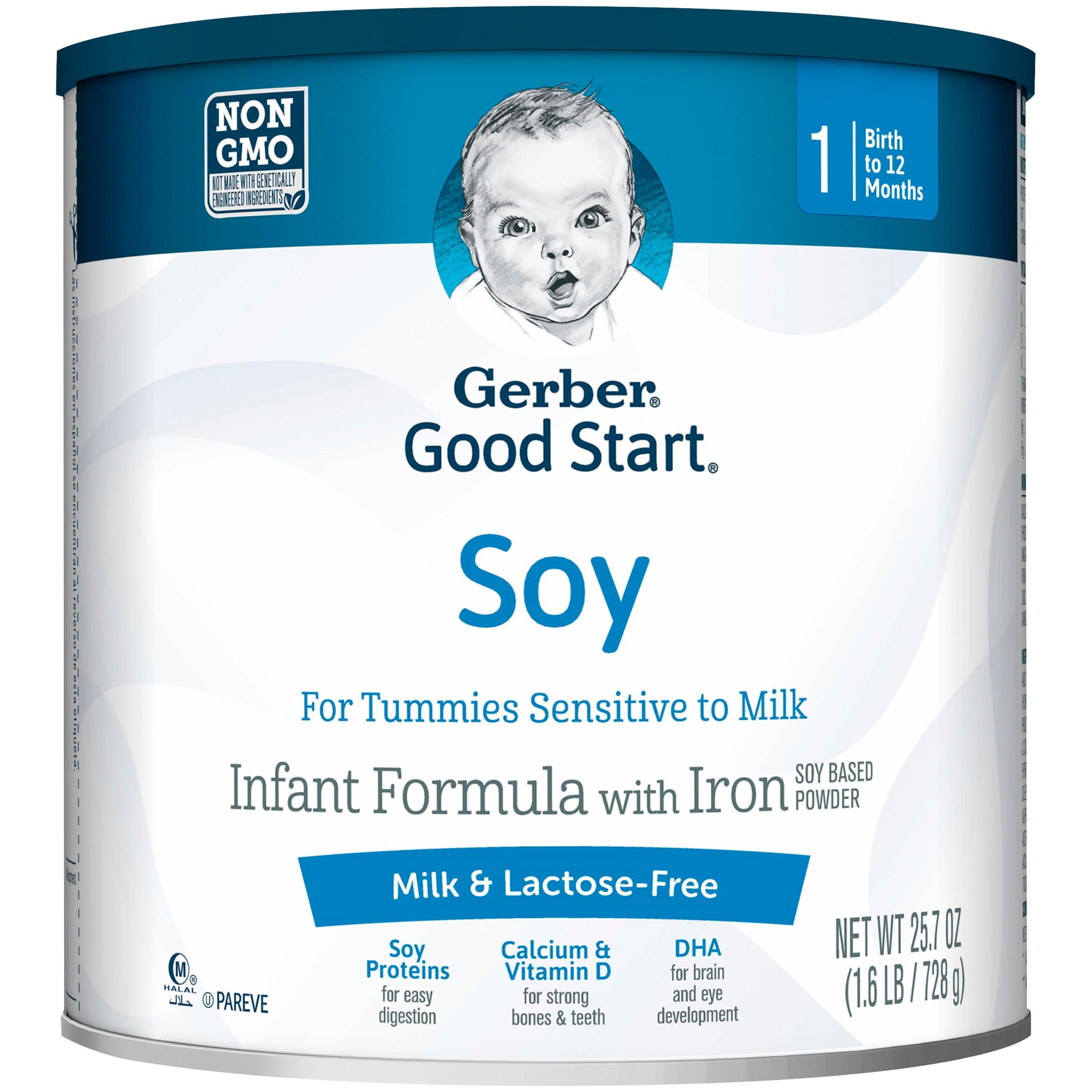 Gerber Good Start Soy Non-GMO Powder Infant Formula Stage 1, 25.7 Ounces