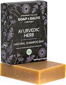Chagrin Valley Soap & Salve Ayurvedic Organic Shampoo & Body Wash Soap Bar - Nurtures Dandruff & Dull Hair - Sulfate Free Shampoo - Sustainable, Vegan & Handmade – 5.6 oz Women & Mens Soap Bar