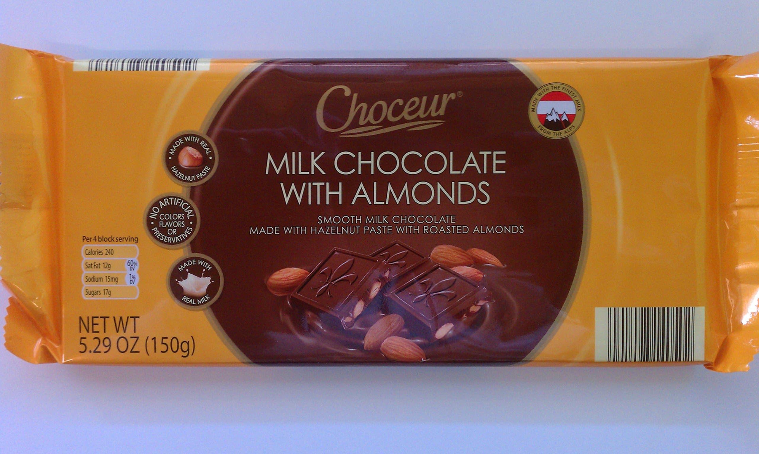 Choceur Milk Chocolate With Almonds 5.29 OZ (2 Pack)