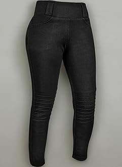 GREAT BIKERS GEAR - Women Motorcycle Super Leggings Pants Ladies Protective Motorbike with Removable CE Protectors Armour