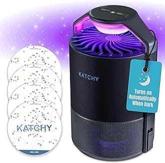 Katchy Automatic Indoor Insect Trap - Self-Activating Killer for Mosquitos, Gnats, Moths, Fruit Flies - Non-Zapper Traps for Inside Your Home - Catch Insects with Suction, Bug Light & Sticky Glue
