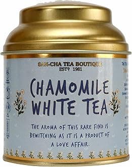 Sancha Chamomile White Tea | 25g Loose Leaf | Silver Needle White Tea with Chamomile Blossoms | Floral & Smooth
