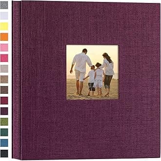 Linen Hardcover Photo Album 4x6 600 Photos Large Capacity for Family Wedding Anniversary Baby Vacation (Purple, 600 Pockets)