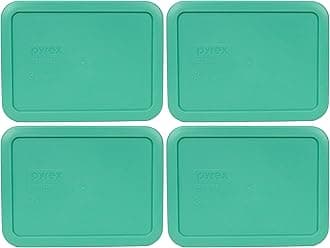 7210 Pc Rectangle 3 Cup Storage Lid for Glass Dish (4, Light Green)