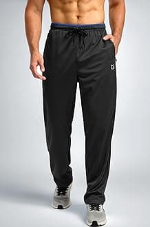 Men's Sweatpants Mesh Lightweight with Zip Pockets Breathable Quick Dry Athletic Pants for Workout Running