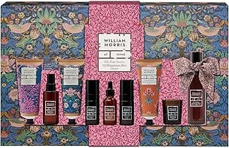 William Morris At Home Bath and Body Products Includes Pillow Mist, Oil and Magnesium Cream, Self Care Kit, Essential Oils, Beauty Gift for Her, Travel Size, Vegan and Cruelty Friendly