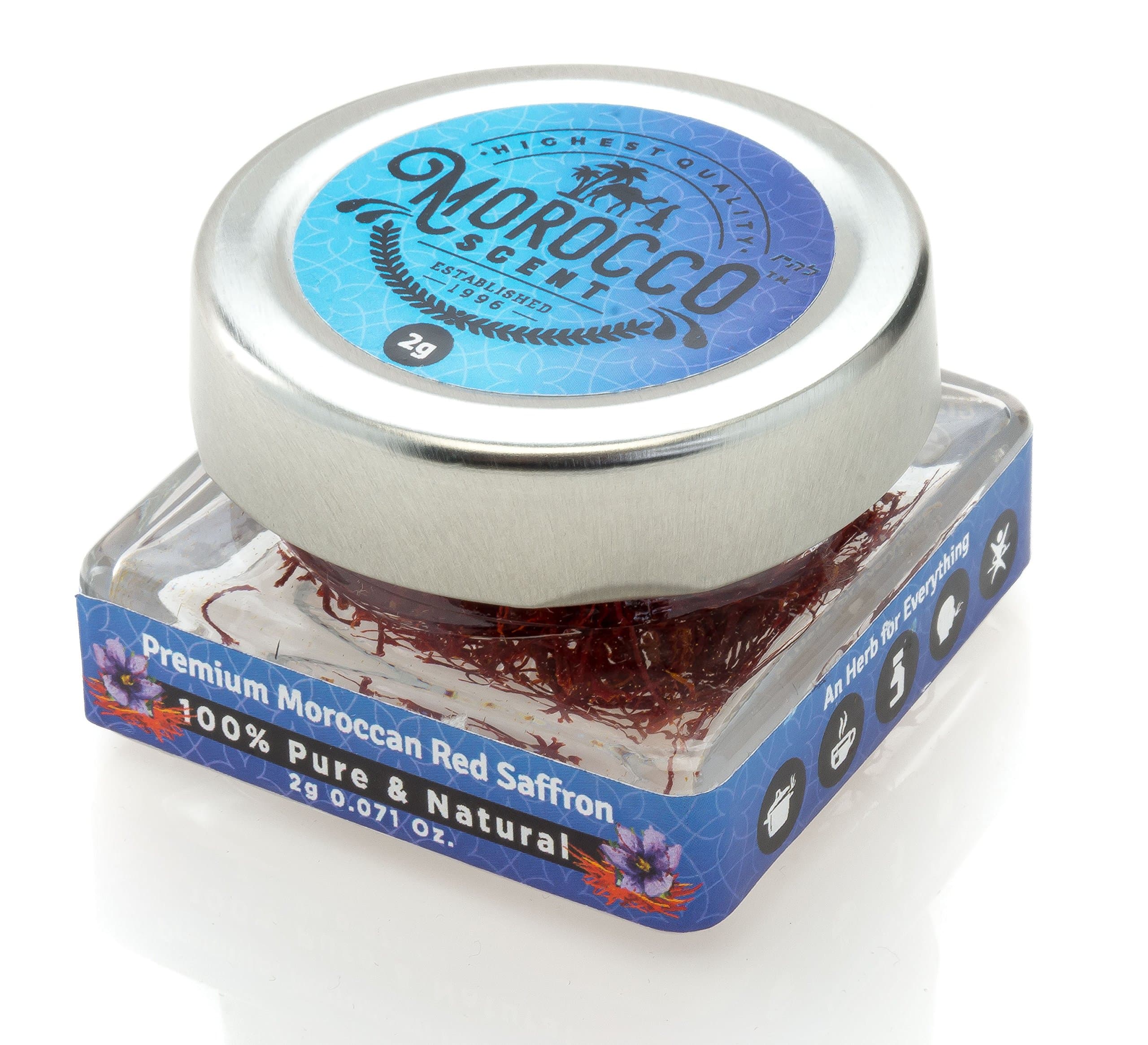Organic Saffron Threads 100% Moroccan Pure Red Saffron Spice Original Morocco Grown Saffron Crocus By Morocco Scent (2 grams)