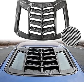 KEWISAUTO Rear Window Louver for Ford Mustang 2015-2023, Window Louver Windshield Decoration Vent GT Lambo Style for Ford Mustang 2015-2023 Accessories (Carbon Fiber Style)