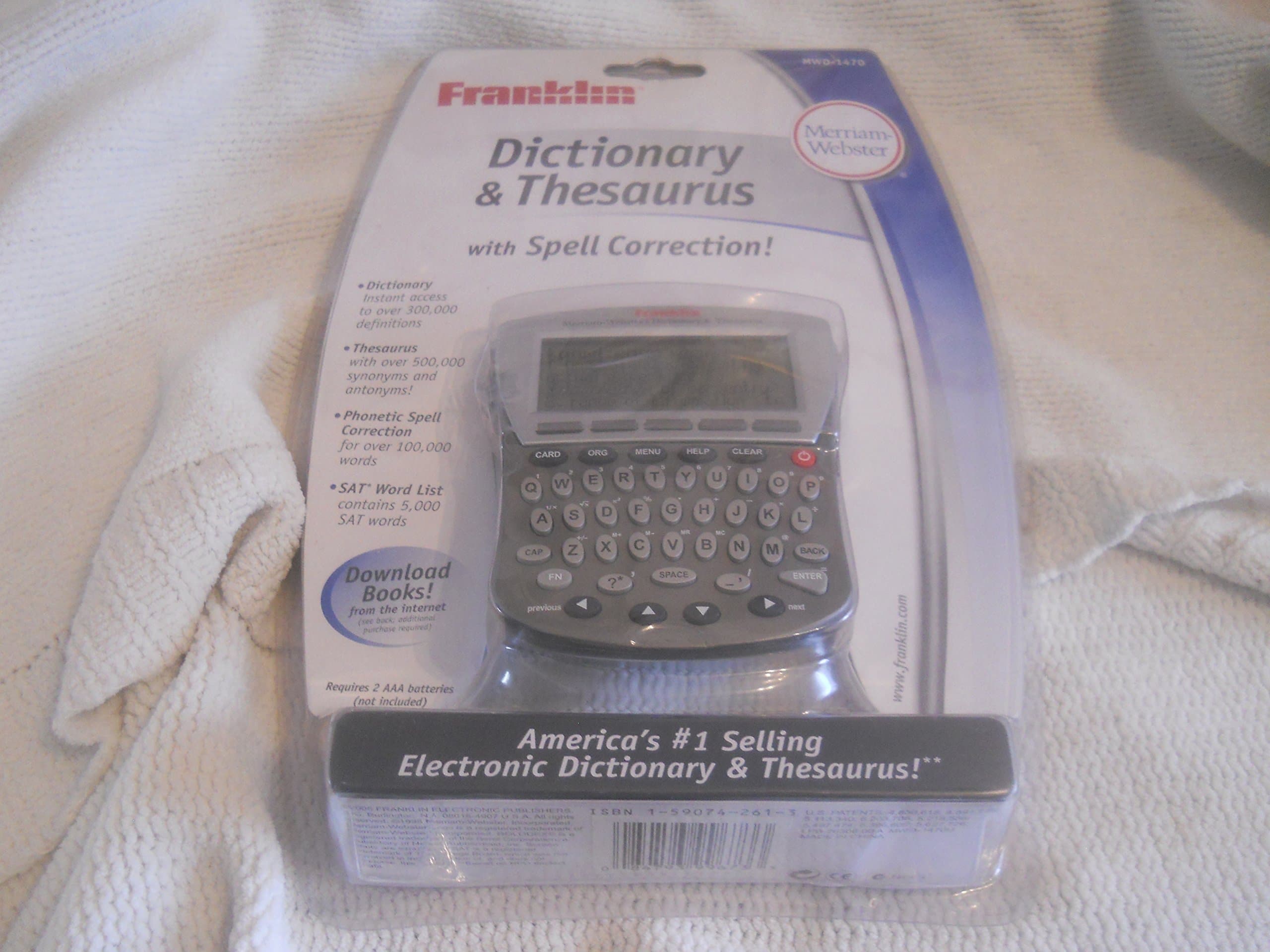 Franklin Electronics MWD-1470 Merriam Webster Electronic Dictionary and Thesaurus