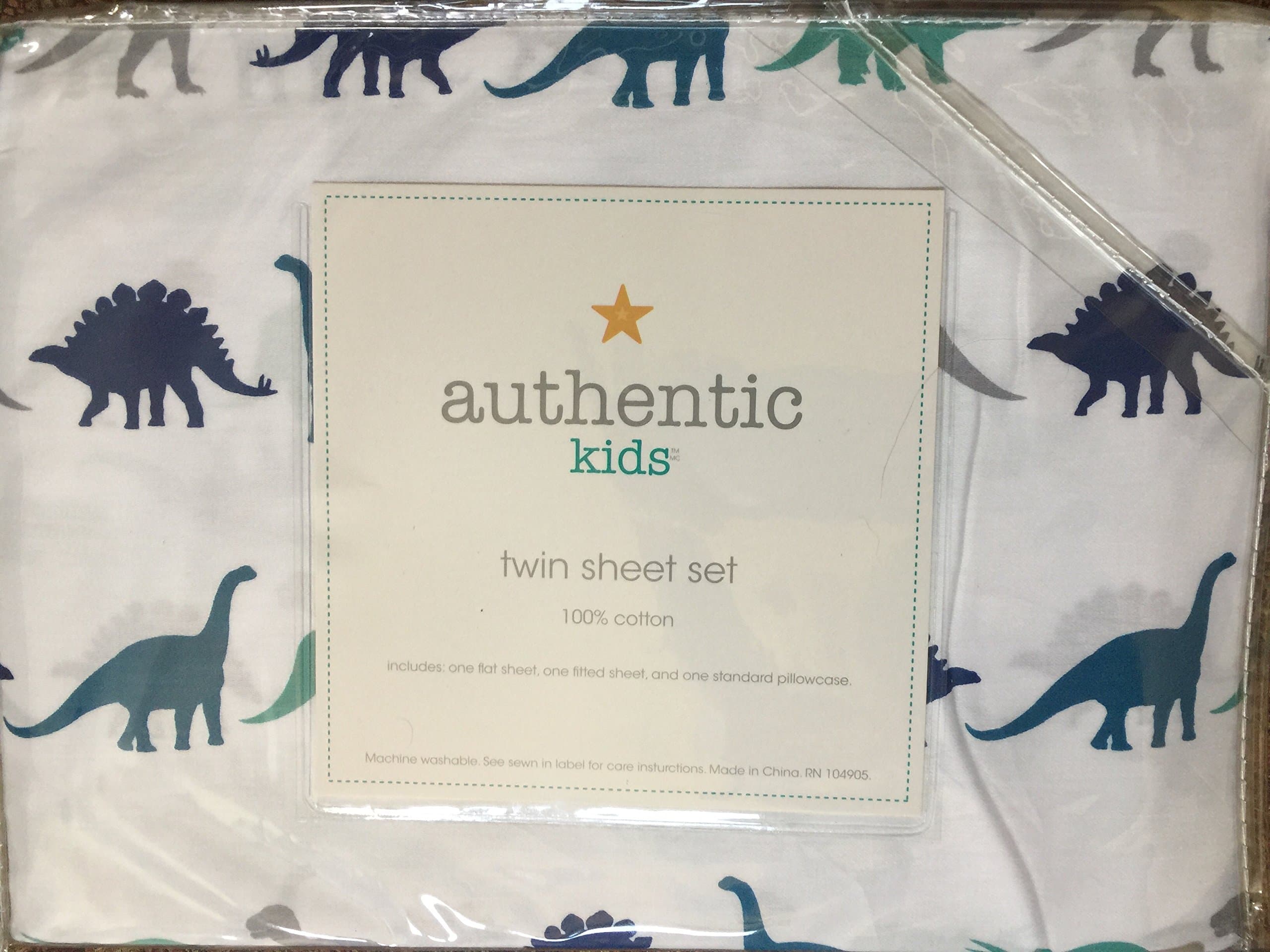 Authentic Kids Twin Dinosaur Sheet Set