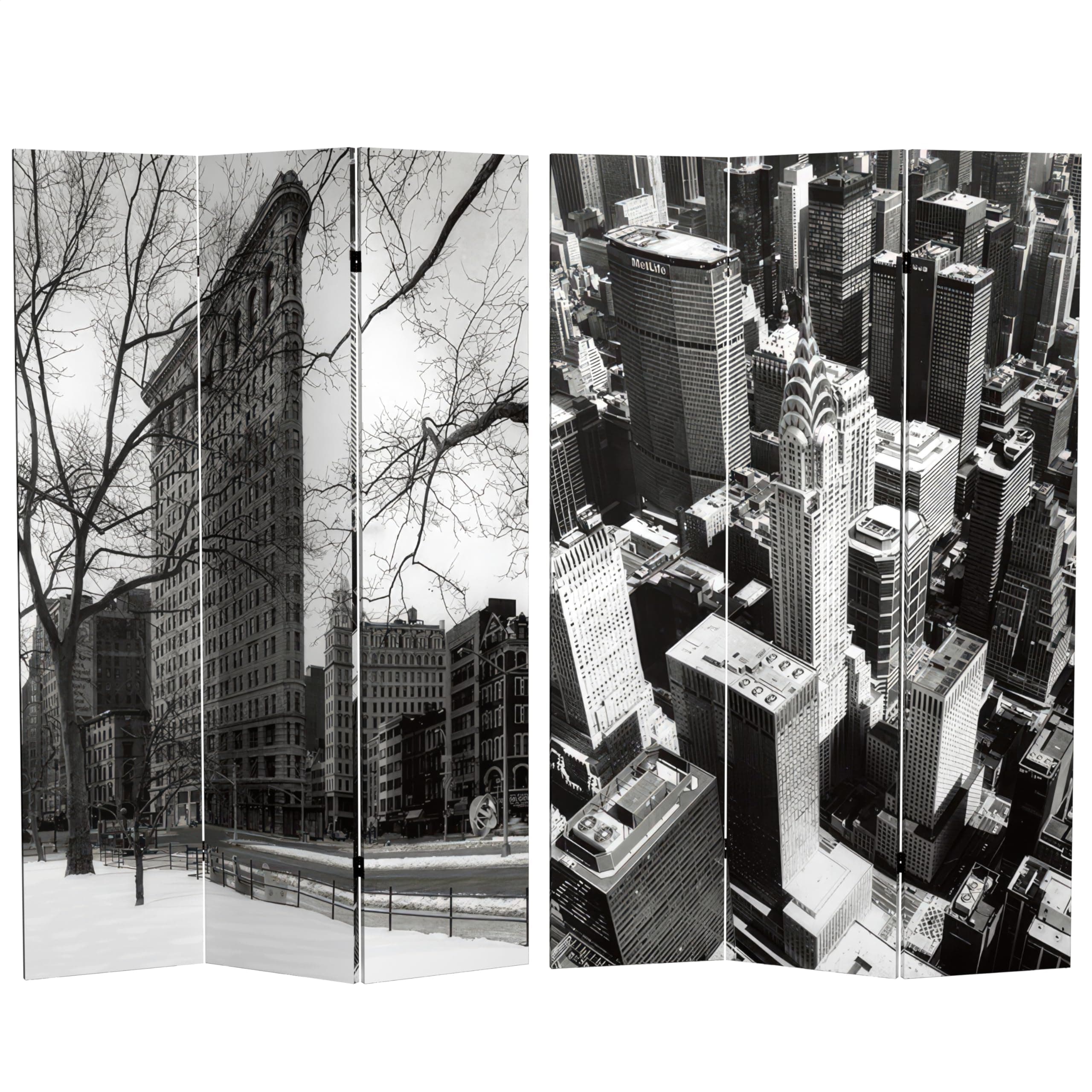 Red Lantern 6 ft. Tall New York Reflections Room Divider, New York City