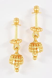 Vighnaharta Maharashtrian Tradition Gold Plated Bugadi Earrings Valentine Day Gift for Women and Girls