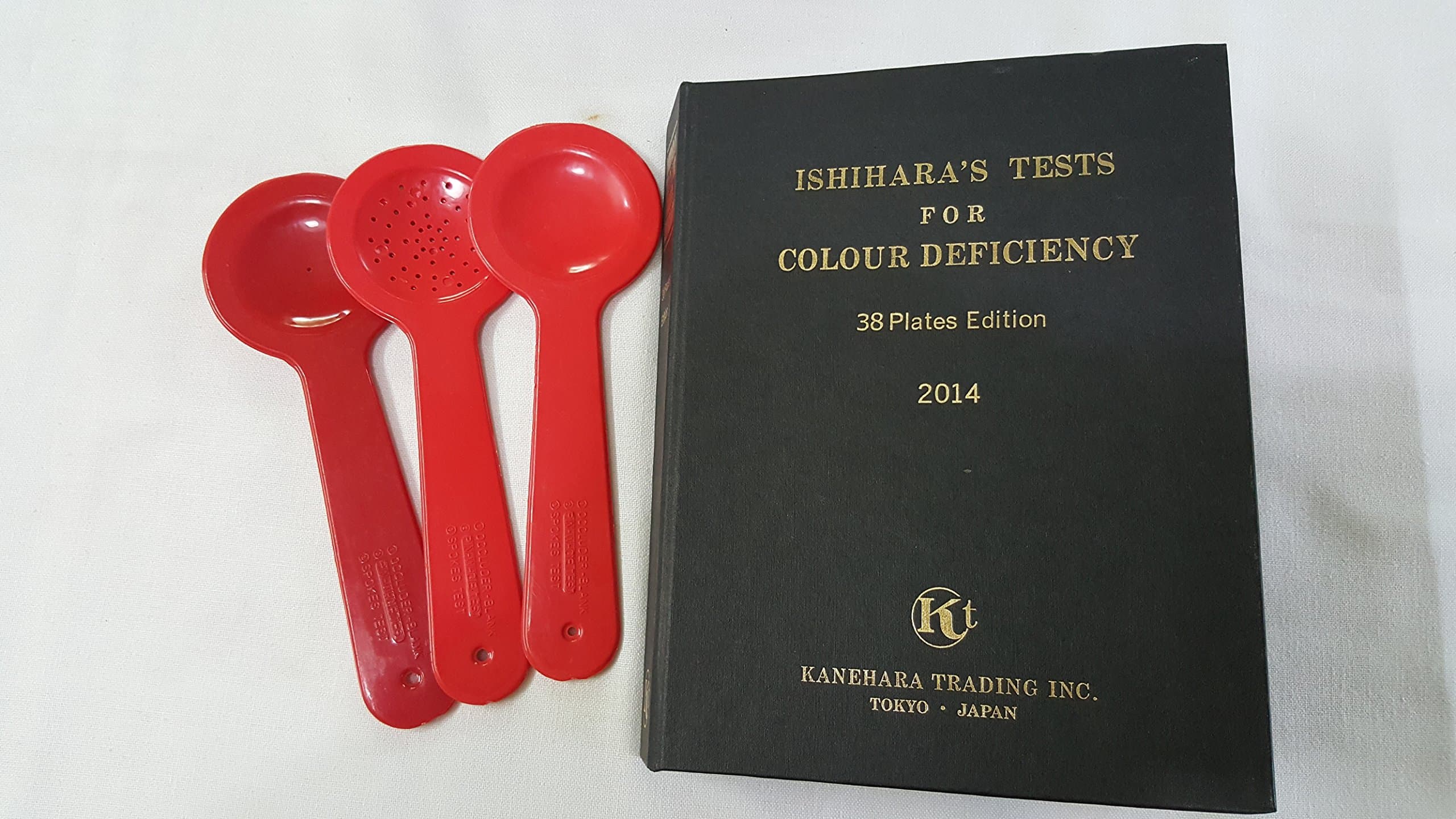 Ishihara Test Chart Book for Color Deficiency 38 Plates Latest Edition with Usar Manual and a Set of Three Eye Occluders.