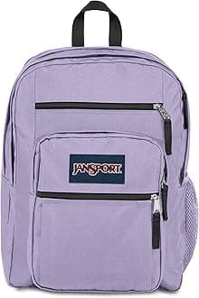 BIG STUDENT Large Backpack, 15 inch laptop compartment, Pastel Lilac (Lilac)