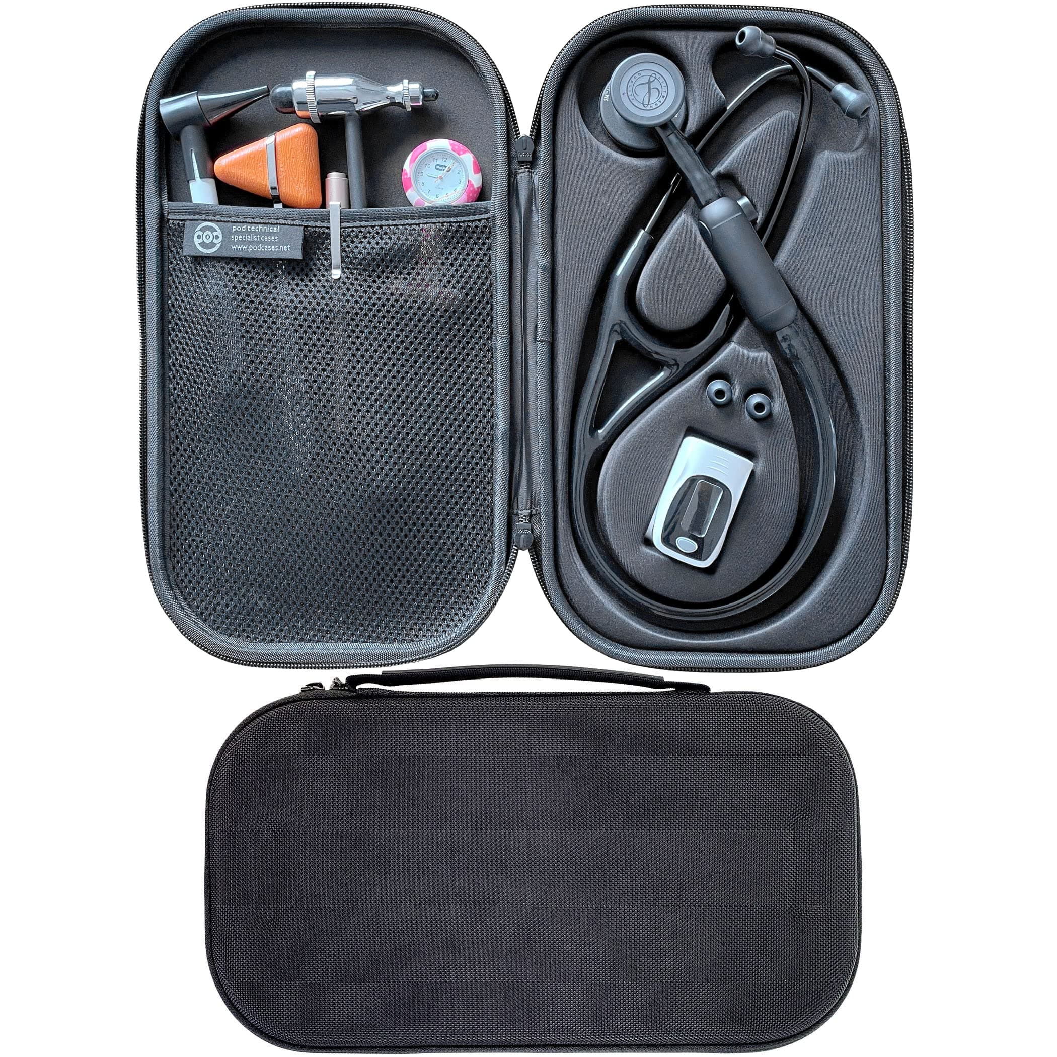 Pod Technical Cardiopod II Stethoscope Case for All Littmann Stethoscopes - All Black