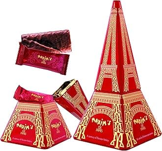 Maxim's De Paris - Milk Chocolate Covered Crispy Crepes Individually Wrapped in Collectible Eiffel Tower Tin Box, 14 pces