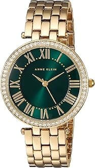 Women's Premium Crystal Accented Gold-Tone Bracelet Watch, AK/2230GNGB
