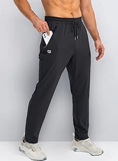 G Gradual Men's Sweatpants with Zipper Pockets Tapered Joggers for Men Athletic Pants for Workout, Jogging, Running