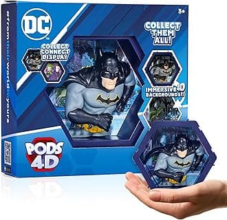 PODS 4D DC Batman, Unique Connectable Collectable Bobble-head figure that Bursts from their World into Yours, Wall or Shelf Display, DC Toys and Gifts, Series 1 no. 417