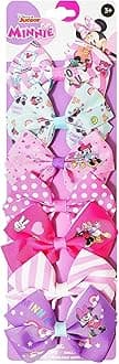 Disney Minnie Mouse Hair Bows - Hair Accessories Gift Set - Minnie Hair Bow - 7 Pcs 4 Inch Bundle - Hair Bows for Girls - Minnie on each clip - Alligator Clip - Ages 3 +