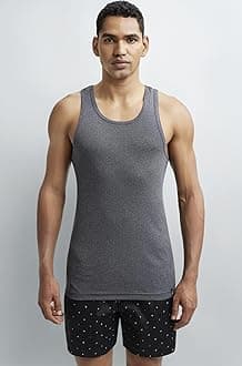 Jockey 9922 Men's Super Combed Cotton Rib Racer Back Styling Round Neck Gym Vest