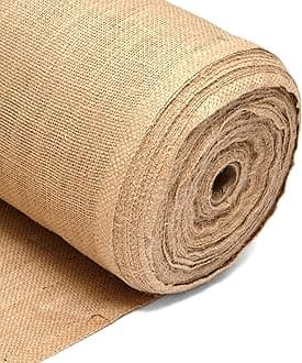 5m 100% Hessian Fabric – Textured Burlap Jute Sack Material – 54” Inch, 137cm Wide, 10oz 225GSM – Fabric for School Boards, in The Garden, Table Runners, Arts & Crafts – by Discount Fabrics