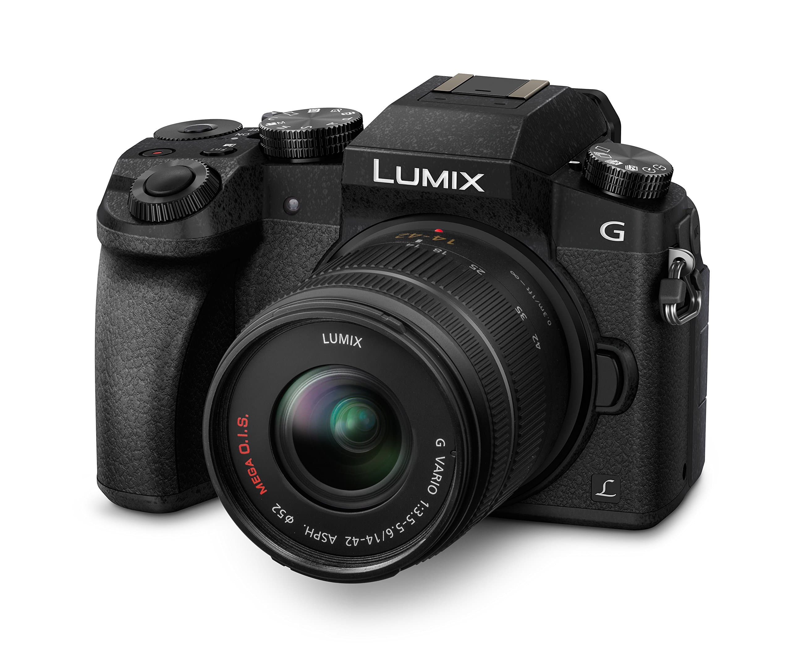 Panasonic LUMIX G DMC-G70KAEGK System Camera (16 Megapixels, OLED Viewfinder, 7.5 cm OLED Touch Screen, 4K Photo and Video) with Lens H-FS14042E Black