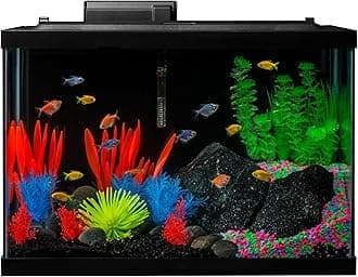 20 Gallon Aquarium Kit with LED Lights, Decor Heater and Filter