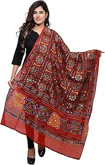 Banjara IndiaWomen's Cotton Stoles & Dupattas Kutchi Bharchak Free Size