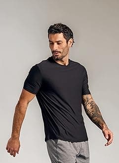 True Classic Workout Shirts for Men - Athletic Tops & Gym Shirts for Men, Quick-Dry Mens Workout Shirt, Pack of 1, Black, 2XL