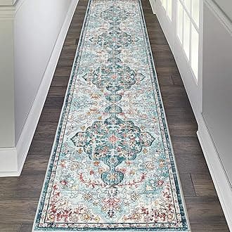 Pauwer Hallway Runner Rug 2'x10', Boho Washable Runner Rugs with Rubber Backing, Non Slip Carpet Runner for Hallways, Farmhouse Rug Runners for Kitchen Laundry Room Entryway Bathroom