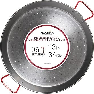 Machika Polished Steel Paella Pan 13 inch (34 cm)
