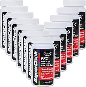 12) Aquachek 511710 Pro Swimming Pool Spa 5 in 1 Test Kit Strips 5-Way 100 pack
