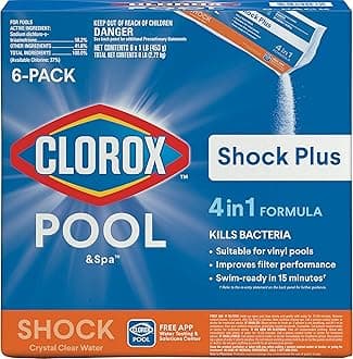 CLOROX Pool&Spa Chlorine Shock Plus, Swimming Pool Chemicals, 6-Pound 32006CLX