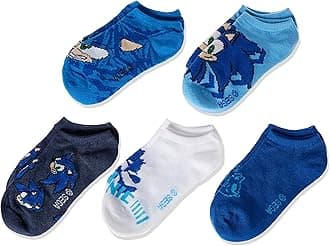 Sonic The Hedgehog boys 5 Pack No Show Socks