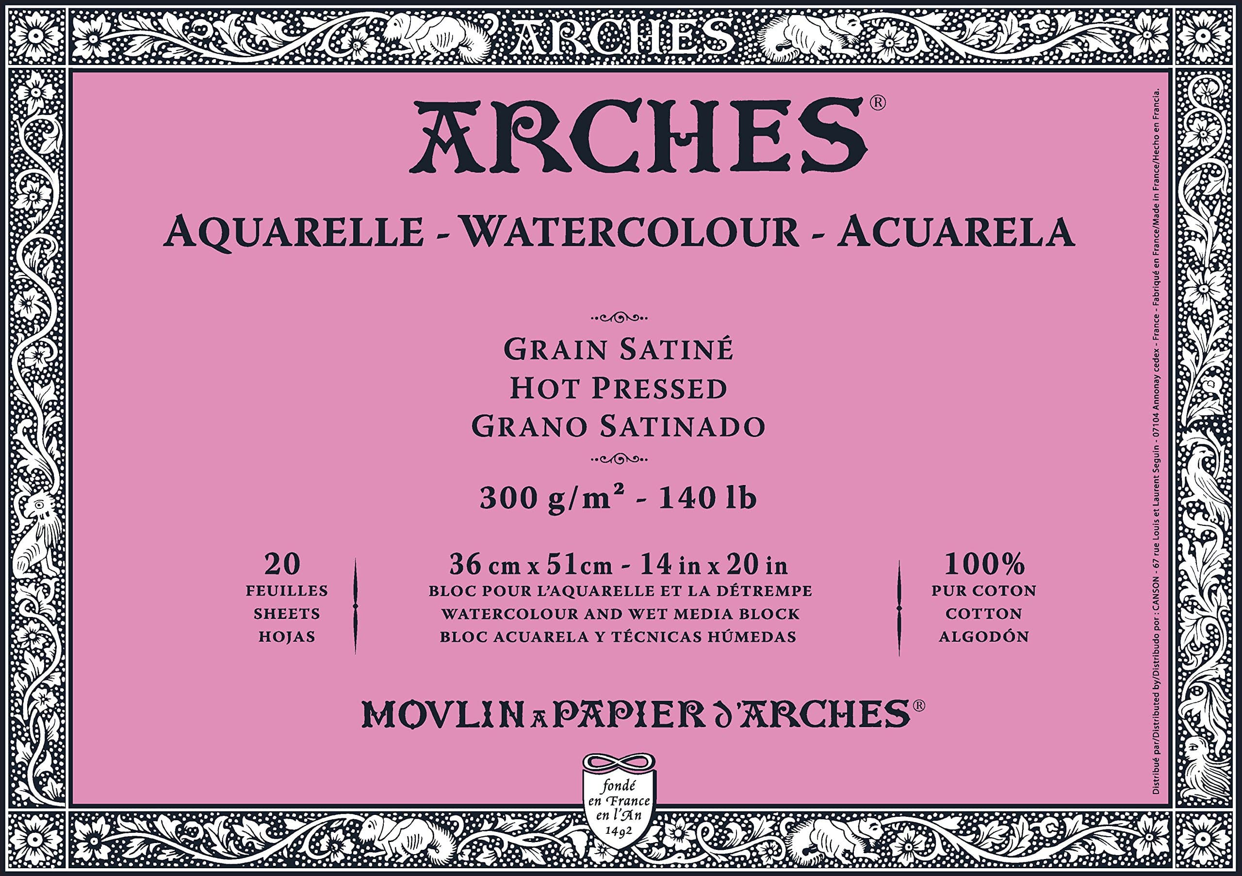 Watercolor Block, Hot Press, 14" x 20"