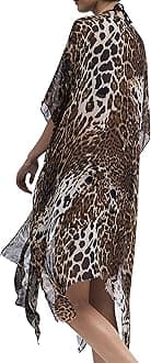 Moss Rose Women's Beach Cover up Swimsuit Kimono Cardigan with Bohemian Floral Print