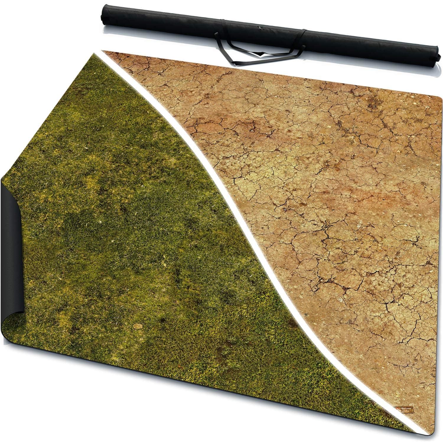 3’ x 3’ Double-Sided Rubber Battle Mat: Meadows + Saraha + Bag