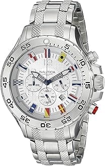Nautica Men's N20503G NST Chronograph Bracelet Watch, Bracelet Type