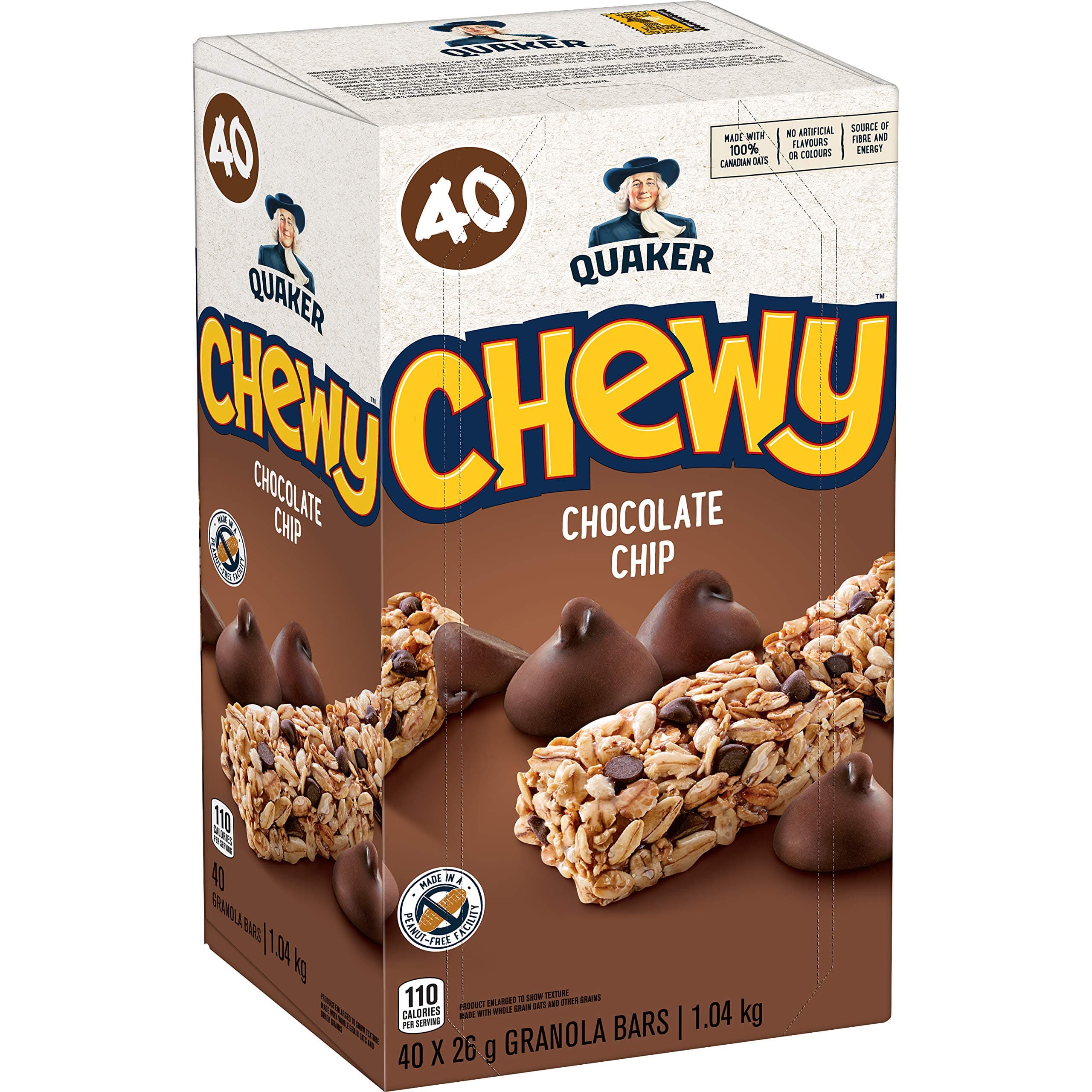Chocolate Chip Granola Bars, Peanut Free 40-Count {Imported from Canada}