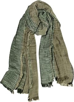 GERINLYColor Block Summer Scarf for Men Long Neck Wraps Shawl Urbanstyle Scarf Gift for Men