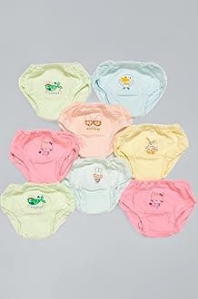 Baby Boys and Baby Girls 100% Organic Cotton Underwear/Rompers/Briefs/Panty-Multicolor(Pack of 4,6,8)