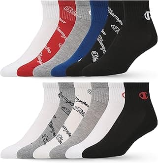 ChampionBoys Socks and Girls Socks 12 Pair Crew Low Cut No Show Ankle Quarter Socks for Girls