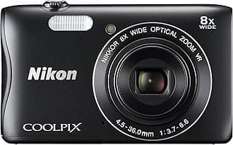 Nikon Digital Camera COOLPIX S3700 Black Optical 8X Zoom 20.05 Million Pixels S3700BK