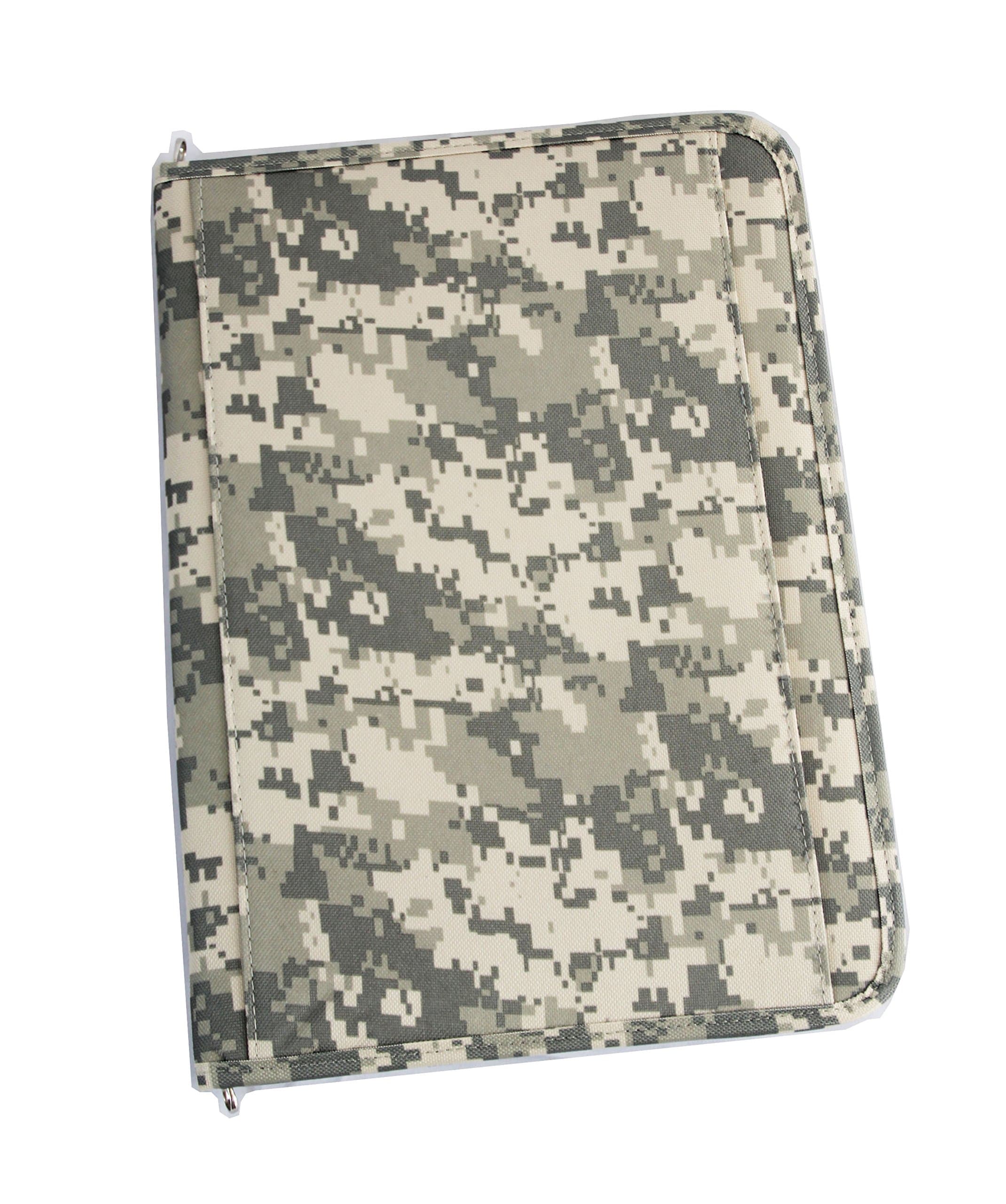 Military Digital Camouflage Poly Zipped Padfolio Writing Folder, Camo