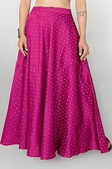 Women's Readymade Polyester Taffeta Floor Length Skirt Lahenga Ghaghra