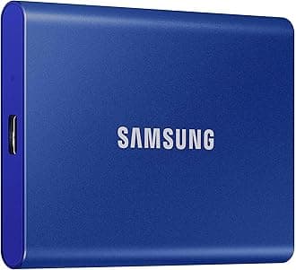 SAMSUNG T7 Touch Portable SSD - 500GB - USB 3.2 2TB MU-PC2T0H/AM, Blue